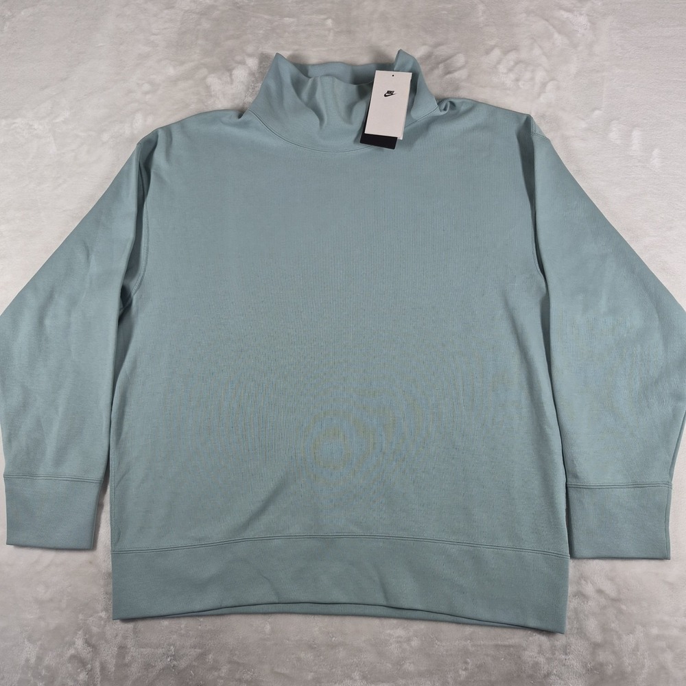Nike Sportswear Tech Fleece Turtleneck Sweatshirt Men's Large Green Casual NWT